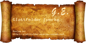 Glattfelder Eperke névjegykártya